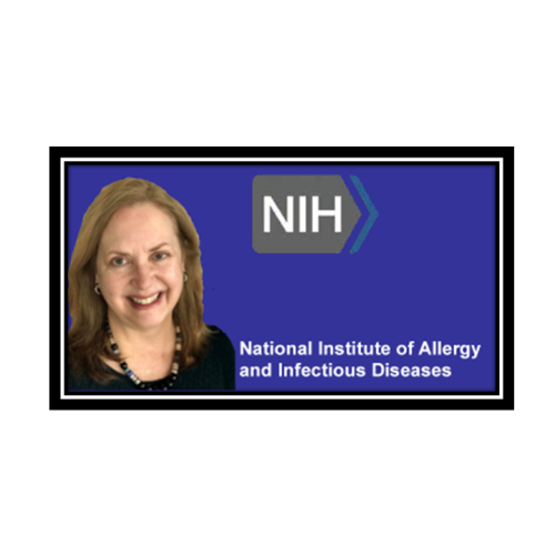 Shot of Nancy with NIH logo and words 