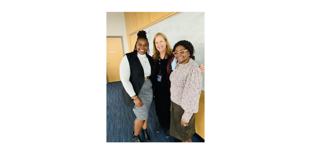 Diandra M. Vaval Taylor, Prof. Nancy E. Freitag of UIC, and Leonne Vaval