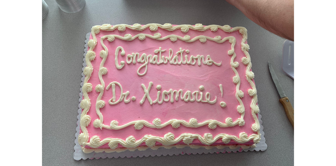Congratulations Dr. Xiomarie! cake